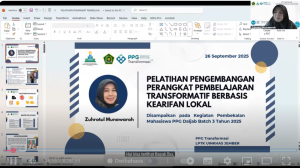 Pelatihan Virtual: Peserta PPG Dilatih Kembangkan Perangkat Pembelajaran Transformatif Berbasis Kearifan Lokal